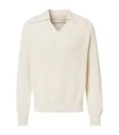 Bottega Veneta Ribbed-knit cotton polo sweater | Thumbnail 1 Bottega Veneta Ribbed-knit cotton polo sweater | Thumbnail 1
