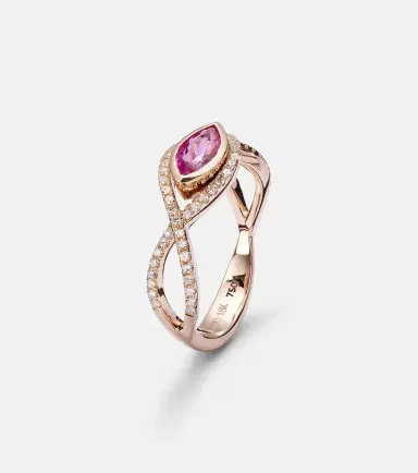 Shay Jewelry 18kt rose gold ring with sapphire and diamonds | Thumbnail 2 Shay Jewelry 18kt rose gold ring with sapphire and diamonds | Thumbnail 2