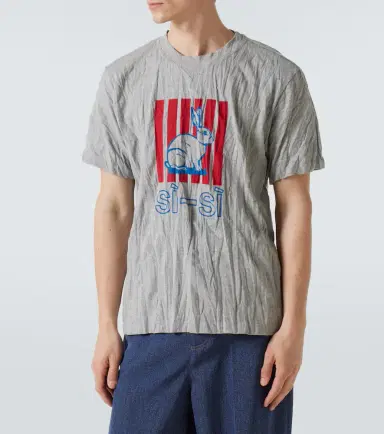 Bottega Veneta Printed cotton-blend jersey T-shirt | Thumbnail 5 Bottega Veneta Printed cotton-blend jersey T-shirt | Thumbnail 5