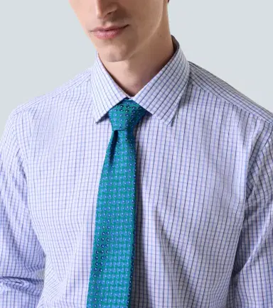 Charvet Checked cotton poplin shirt | Thumbnail 6 Charvet Checked cotton poplin shirt | Thumbnail 6