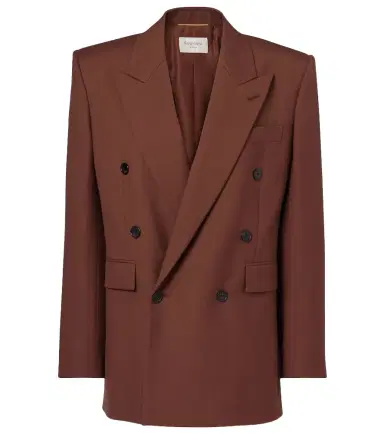 Saint Laurent Double-breasted wool gabardine blazer | Thumbnail 1 Saint Laurent Double-breasted wool gabardine blazer | Thumbnail 1