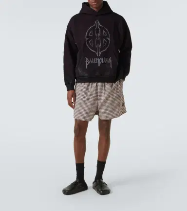 Balenciaga Checked cotton shorts | Thumbnail 2 Balenciaga Checked cotton shorts | Thumbnail 2