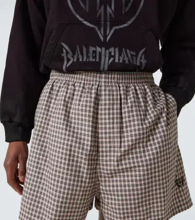 Balenciaga Checked cotton shorts | Thumbnail 4 Balenciaga Checked cotton shorts | Thumbnail 4