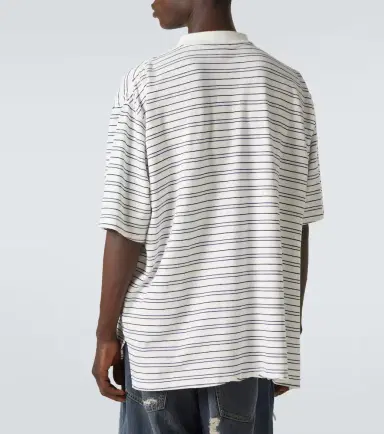 Balenciaga BB Laurel striped cotton piqué polo shirt | Thumbnail 5 Balenciaga BB Laurel striped cotton piqué polo shirt | Thumbnail 5