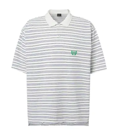 Balenciaga BB Laurel striped cotton piqué polo shirt | Thumbnail 1 Balenciaga BB Laurel striped cotton piqué polo shirt | Thumbnail 1