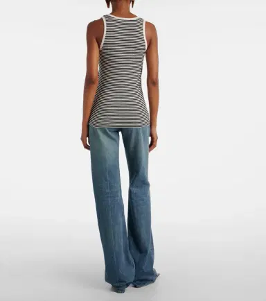 Saint Laurent Cassandre cotton jersey tank top | Thumbnail 2 Saint Laurent Cassandre cotton jersey tank top | Thumbnail 2