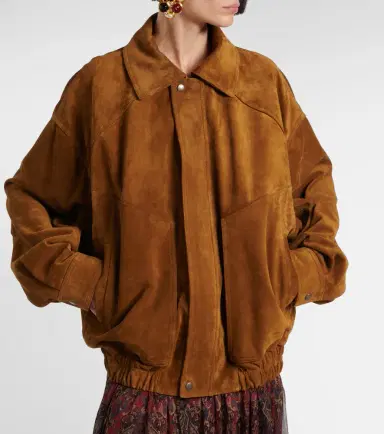 Saint Laurent Suede bomber jacket | Thumbnail 3 Saint Laurent Suede bomber jacket | Thumbnail 3