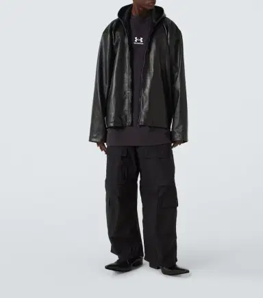 Balenciaga Hooded leather blouson | Thumbnail 2 Balenciaga Hooded leather blouson | Thumbnail 2