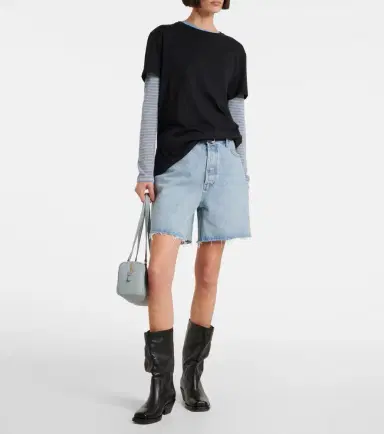 Frame Timeless denim shorts | Thumbnail 3 Frame Timeless denim shorts | Thumbnail 3