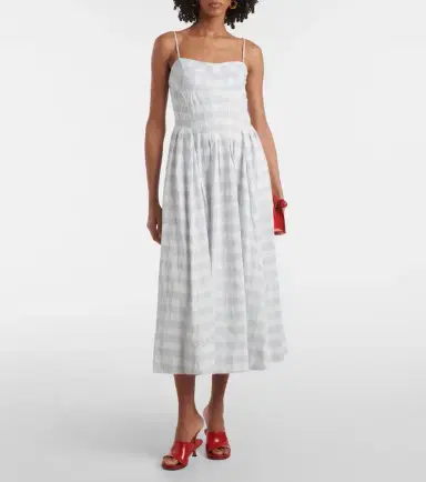 Simkhai Kittiya gingham cotton midi dress | Thumbnail 4 Simkhai Kittiya gingham cotton midi dress | Thumbnail 4