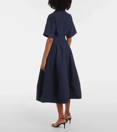 Simkhai Deanna belted faille midi dress | Thumbnail 2 Simkhai Deanna belted faille midi dress | Thumbnail 2