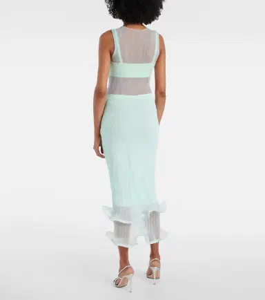 Simkhai Kelso Knit semi-sheer midi skirt | Thumbnail 5 Simkhai Kelso Knit semi-sheer midi skirt | Thumbnail 5