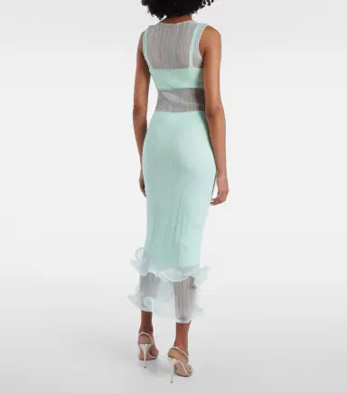 Simkhai Oakley Plisse semi-sheer tank top | Thumbnail 4 Simkhai Oakley Plisse semi-sheer tank top | Thumbnail 4