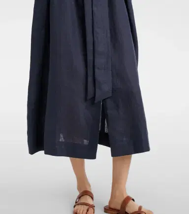 Asceno Larnaca linen midi dress | Thumbnail 2 Asceno Larnaca linen midi dress | Thumbnail 2