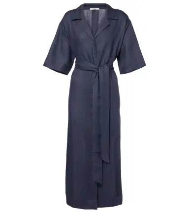 Asceno Larnaca linen midi dress | Thumbnail 1 Asceno Larnaca linen midi dress | Thumbnail 1