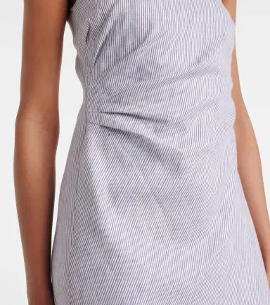 Vince Cotton and linen midi dress | Thumbnail 4 Vince Cotton and linen midi dress | Thumbnail 4