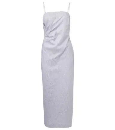 Vince Cotton and linen midi dress | Thumbnail 1 Vince Cotton and linen midi dress | Thumbnail 1
