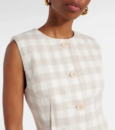 Simkhai Calliope gingham vest | Thumbnail 3 Simkhai Calliope gingham vest | Thumbnail 3