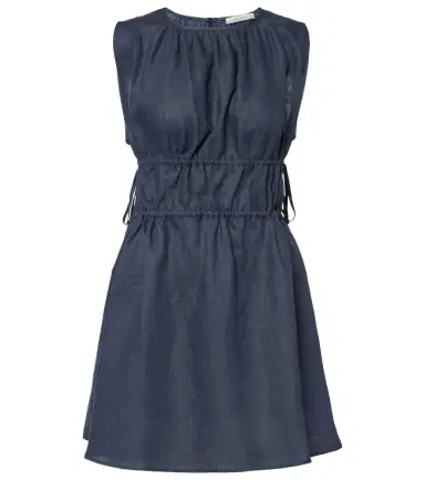 Asceno Como gathered linen minidress | Thumbnail 1 Asceno Como gathered linen minidress | Thumbnail 1