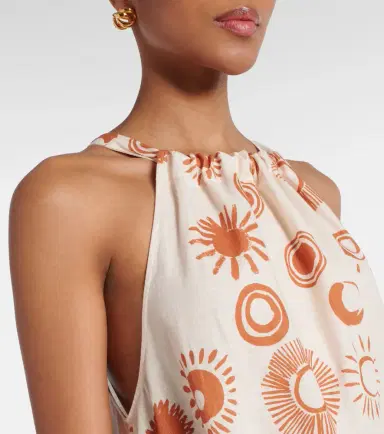 Asceno Ibiza printed linen and cotton maxi dress | Thumbnail 2 Asceno Ibiza printed linen and cotton maxi dress | Thumbnail 2