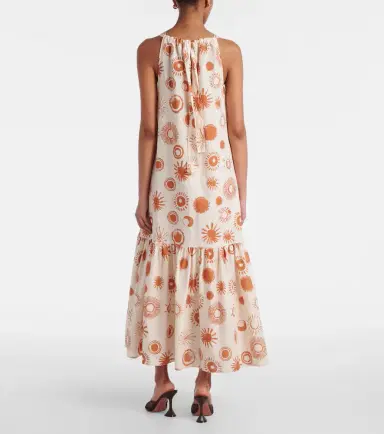 Asceno Ibiza printed linen and cotton maxi dress | Thumbnail 3 Asceno Ibiza printed linen and cotton maxi dress | Thumbnail 3