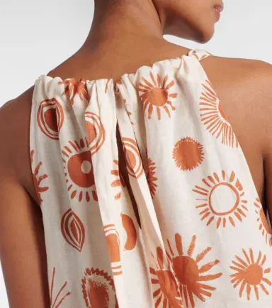 Asceno Ibiza printed linen and cotton maxi dress | Thumbnail 4 Asceno Ibiza printed linen and cotton maxi dress | Thumbnail 4