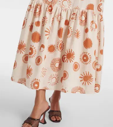 Asceno Ibiza printed linen and cotton maxi dress | Thumbnail 5 Asceno Ibiza printed linen and cotton maxi dress | Thumbnail 5