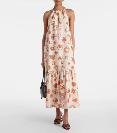 Asceno Ibiza printed linen and cotton maxi dress | Thumbnail 6 Asceno Ibiza printed linen and cotton maxi dress | Thumbnail 6