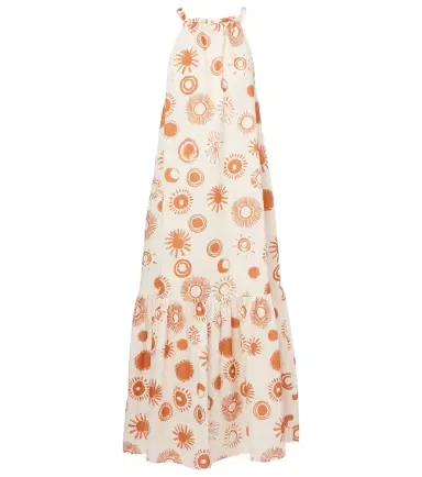 Asceno Ibiza printed linen and cotton maxi dress | Thumbnail 1 Asceno Ibiza printed linen and cotton maxi dress | Thumbnail 1