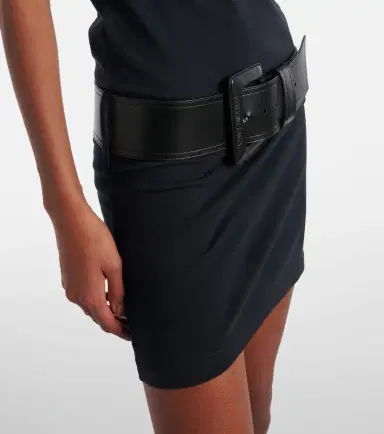 Balenciaga Belted cotton-blend jersey minidress | Thumbnail 2 Balenciaga Belted cotton-blend jersey minidress | Thumbnail 2