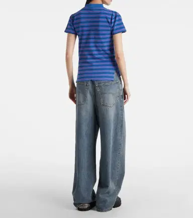 Balenciaga Striped cotton polo shirt | Thumbnail 4 Balenciaga Striped cotton polo shirt | Thumbnail 4