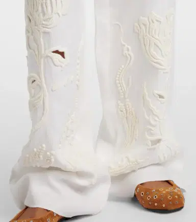 Dorothee Schumacher Embroidered Beauty linen wide-leg pants | Thumbnail 3 Dorothee Schumacher Embroidered Beauty linen wide-leg pants | Thumbnail 3