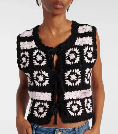 Ganni Cotton crochet vest | Thumbnail 5 Ganni Cotton crochet vest | Thumbnail 5