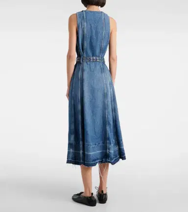 Ganni Denim midi dress | Thumbnail 3 Ganni Denim midi dress | Thumbnail 3
