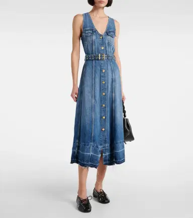 Ganni Denim midi dress | Thumbnail 4 Ganni Denim midi dress | Thumbnail 4