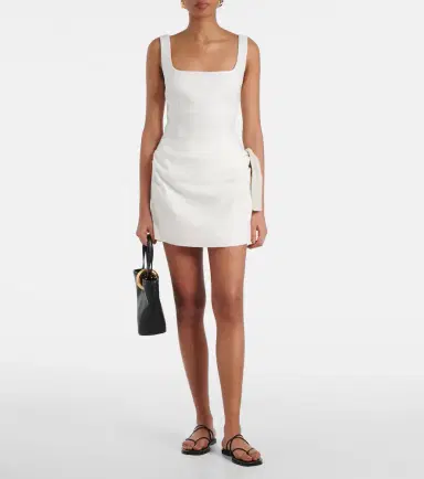SIR Jessamine Tie linen minidress | Thumbnail 3 SIR Jessamine Tie linen minidress | Thumbnail 3