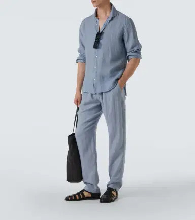 Thom Sweeney Linen straight pants | Thumbnail 2 Thom Sweeney Linen straight pants | Thumbnail 2