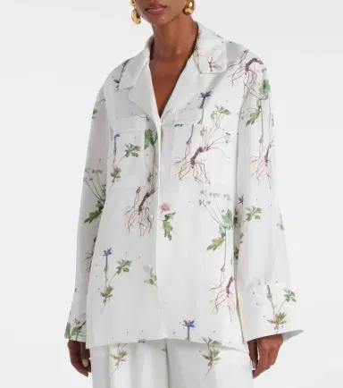 Erdem Floral printed silk shirt | Thumbnail 3 Erdem Floral printed silk shirt | Thumbnail 3