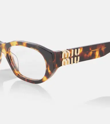 Miu Miu Logo oval glasses | Thumbnail 4 Miu Miu Logo oval glasses | Thumbnail 4