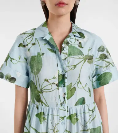 Erdem Tiered floral cotton midi dress | Thumbnail 4 Erdem Tiered floral cotton midi dress | Thumbnail 4