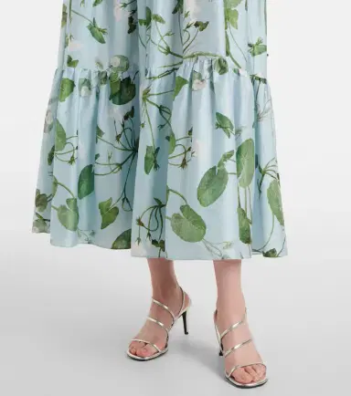 Erdem Tiered floral cotton midi dress | Thumbnail 5 Erdem Tiered floral cotton midi dress | Thumbnail 5