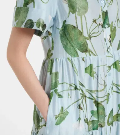 Erdem Tiered floral cotton midi dress | Thumbnail 6 Erdem Tiered floral cotton midi dress | Thumbnail 6