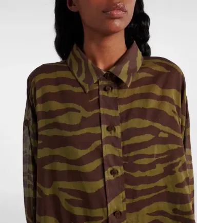 The Attico Zebra-print cotton muslin shirt | Thumbnail 3 The Attico Zebra-print cotton muslin shirt | Thumbnail 3