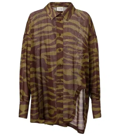 The Attico Zebra-print cotton muslin shirt | Thumbnail 1 The Attico Zebra-print cotton muslin shirt | Thumbnail 1