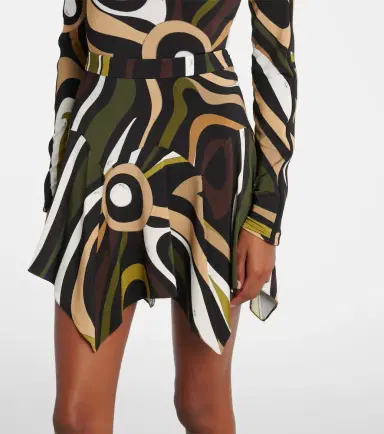 Pucci Marmo asymmetric satin jersey miniskirt | Thumbnail 2 Pucci Marmo asymmetric satin jersey miniskirt | Thumbnail 2