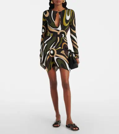 Pucci Marmo asymmetric satin jersey miniskirt | Thumbnail 3 Pucci Marmo asymmetric satin jersey miniskirt | Thumbnail 3