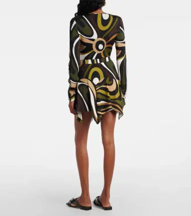 Pucci Marmo asymmetric satin jersey miniskirt | Thumbnail 4 Pucci Marmo asymmetric satin jersey miniskirt | Thumbnail 4