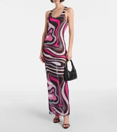Pucci Marmo tulle maxi dress | Thumbnail 2 Pucci Marmo tulle maxi dress | Thumbnail 2
