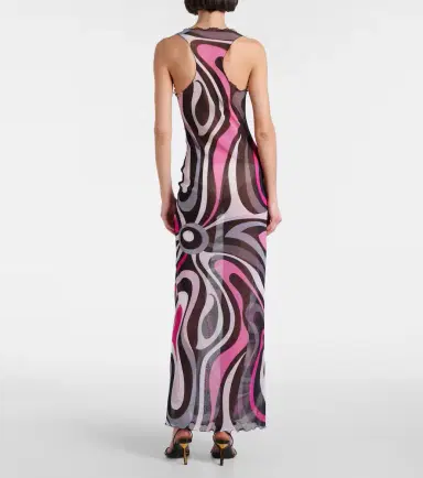 Pucci Marmo tulle maxi dress | Thumbnail 3 Pucci Marmo tulle maxi dress | Thumbnail 3