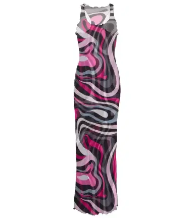 Pucci Marmo tulle maxi dress | Thumbnail 1 Pucci Marmo tulle maxi dress | Thumbnail 1